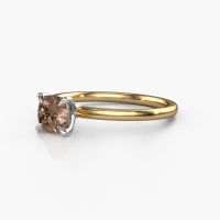Image of Engagement Ring Crystal Cus 1<br/>585 gold<br/>Brown diamond 1.00 crt