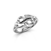 Image of Ring Rowie 950 platinum black diamond 0.05 crt
