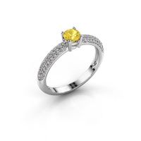 Image of Ring Marjan<br/>950 platinum<br/>Yellow sapphire 4.2 mm