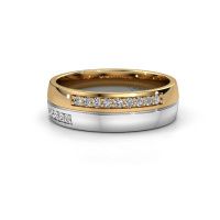 Image of Wedding ring WH0213L26AP<br/>585 gold ±6x1.7 mm<br/>Zirconia