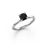 Image of Engagement Ring Crystal Cus 1<br/>585 white gold<br/>Black Diamond 1.15 Crt