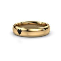 Image of Friendship ring WH0101L35BPHRT<br/>585 gold ±5x2 mm<br/>Black diamond