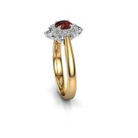Image of Engagement ring Susan 585 gold garnet 5 mm