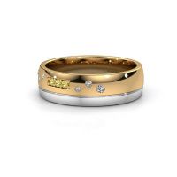 Image of Wedding ring WH0310L26AP<br/>585 gold ±6x1.7 mm<br/>Yellow sapphire