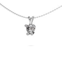 Image of Necklace Cornelia Heart 585 white gold diamond 0.82 crt