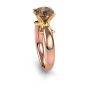 Afbeelding van Ring Jodie 585 rosé goud bruine diamant 2.00 crt