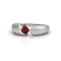 Image de Bague de fiançailles Hojalien 1<br/>950 platine<br/>Rubis 4 mm
