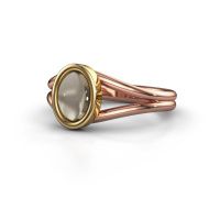 Afbeelding van Ring Lieselotte<br/>585 rosé goud<br/>Rookkwarts 9x7 mm