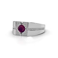 Afbeelding van Herenring Thijmen<br/>950 platina<br/>Rhodoliet 5 mm