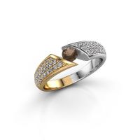 Image of Ring Hojalien 3<br/>585 gold<br/>Smokey quartz 4 mm