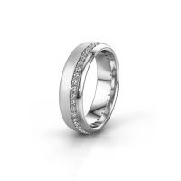 Afbeelding van Trouwring WH0303L36BMP 585 witgoud diamant ±6x2 mm