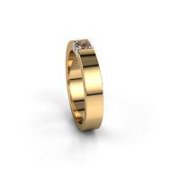Afbeelding van Ring Dana 1 585 goud bruine diamant 0.20 crt