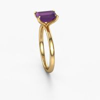 Image of Engagement Ring Crystal Eme 1<br/>585 gold<br/>Amethyst 8x6 mm