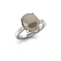 Afbeelding van Ring Mallie 1<br/>585 witgoud<br/>Rookkwarts 12x10 mm