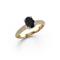 Afbeelding van Verlovingsring Morane Ovl<br/>585 goud<br/>Zwarte Diamant 1.377 Crt
