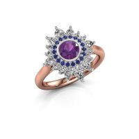 Image of Engagement ring Tianna 585 rose gold amethyst 5 mm