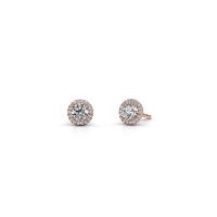 Image of Earrings Seline rnd 585 rose gold diamond 0.96 crt