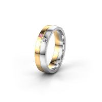 Image of Wedding ring WH0231L25BP<br/>585 gold ±5x2 mm<br/>Pink sapphire