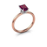 Afbeelding van Verlovingsring Crystal EME 3 585 rosé goud rhodoliet 7x5 mm
