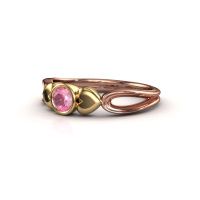 Image of Ring Lorrine 585 rose gold pink sapphire 4 mm