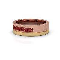 Image of Wedding ring WH0312L16AM<br/>585 rose gold ±6x1.7 mm<br/>Ruby