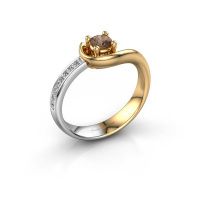 Afbeelding van Verlovingsring Ceylin 585 goud bruine diamant 0.25 crt