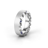 Image of Wedding ring WH2058L17EM<br/>950 platinum ±7x2.6 mm<br/>Sapphire