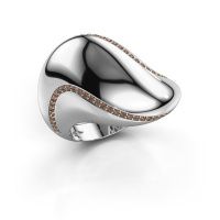 Afbeelding van Ring Phyliss<br/>585 witgoud<br/>Bruine diamant 0.36 crt