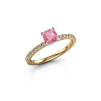 Bild von Verlobungsring Crystal Cus 2<br/>585 Gold<br/>Pink Saphir 5 mm