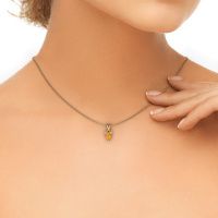 Image of Necklace Cornelia Pear 585 gold citrin 7x5 mm