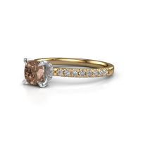 Afbeelding van Verlovingsring Crystal CUS 4 585 goud bruine diamant 1.31 crt