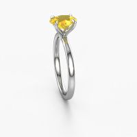 Image of Engagement Ring Crystal Ovl 1<br/>950 platinum<br/>Yellow sapphire 8x6 mm