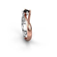Image of Ring Paulien<br/>585 rose gold<br/>Black diamond 0.36 crt