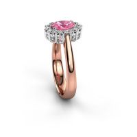 Image de Bague de fiançailles Margien 1<br/>585 or rose<br/>Saphir rose 7x5 mm