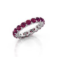 Image of Stackable ring Michelle full 3.4 585 white gold rhodolite 3.4 mm