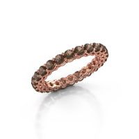 Image of Stackable ring Michelle full 2.7 585 rose gold smokey quartz 2.7 mm