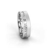 Image of Wedding ring WH2076L16CM<br/>585 white gold ±6x2.2 mm<br/>Diamond 0.03 crt