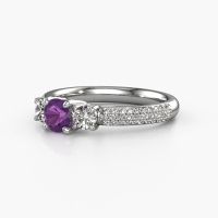 Image of Engagement Ring Marielle Rnd<br/>950 platinum<br/>Amethyst 5 mm
