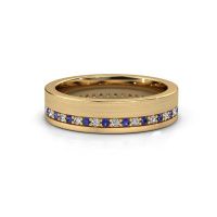 Afbeelding van Trouwring WH0303L15BPM 585 goud saffier 1.3 mm ±5x2 mm