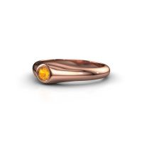 Image of Pinky ring thorben<br/>585 rose gold<br/>Citrin 4 mm