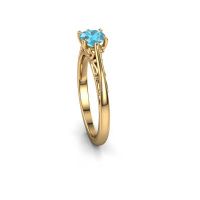 Image of Engagement ring shannon cus<br/>585 gold<br/>Blue topaz 5 mm