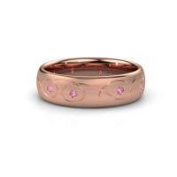 Image of Wedding ring WH2068L36BM<br/>585 rose gold ±6x2 mm<br/>Pink sapphire