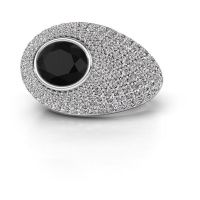 Afbeelding van Ring Armida<br/>585 witgoud<br/>Zwarte diamant 5.188 crt