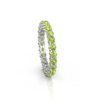 Image of Stackable ring Michelle full 2.7 950 platinum peridot 2.7 mm