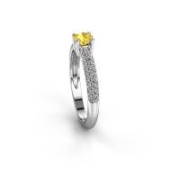 Image of Ring Marjan<br/>950 platinum<br/>Yellow sapphire 4.2 mm