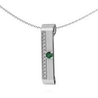 Image de Collier Vicki<br/>950 platine<br/>Emeraude 3 mm