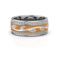 Image of Wedding ring WH3051L28B<br/>585 white gold ±8x2 mm