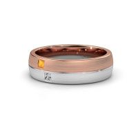 Image of Wedding ring WH0250L26BM<br/>585 rose gold ±6x2 mm<br/>Citrin