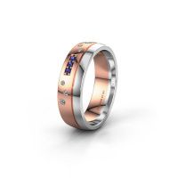 Afbeelding van Trouwring WH0310L26AP 585 rosé goud saffier ±6x1.7 mm