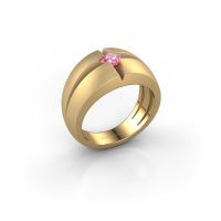 Image of Men's ring rens<br/>585 gold<br/>Pink sapphire 3.5 mm